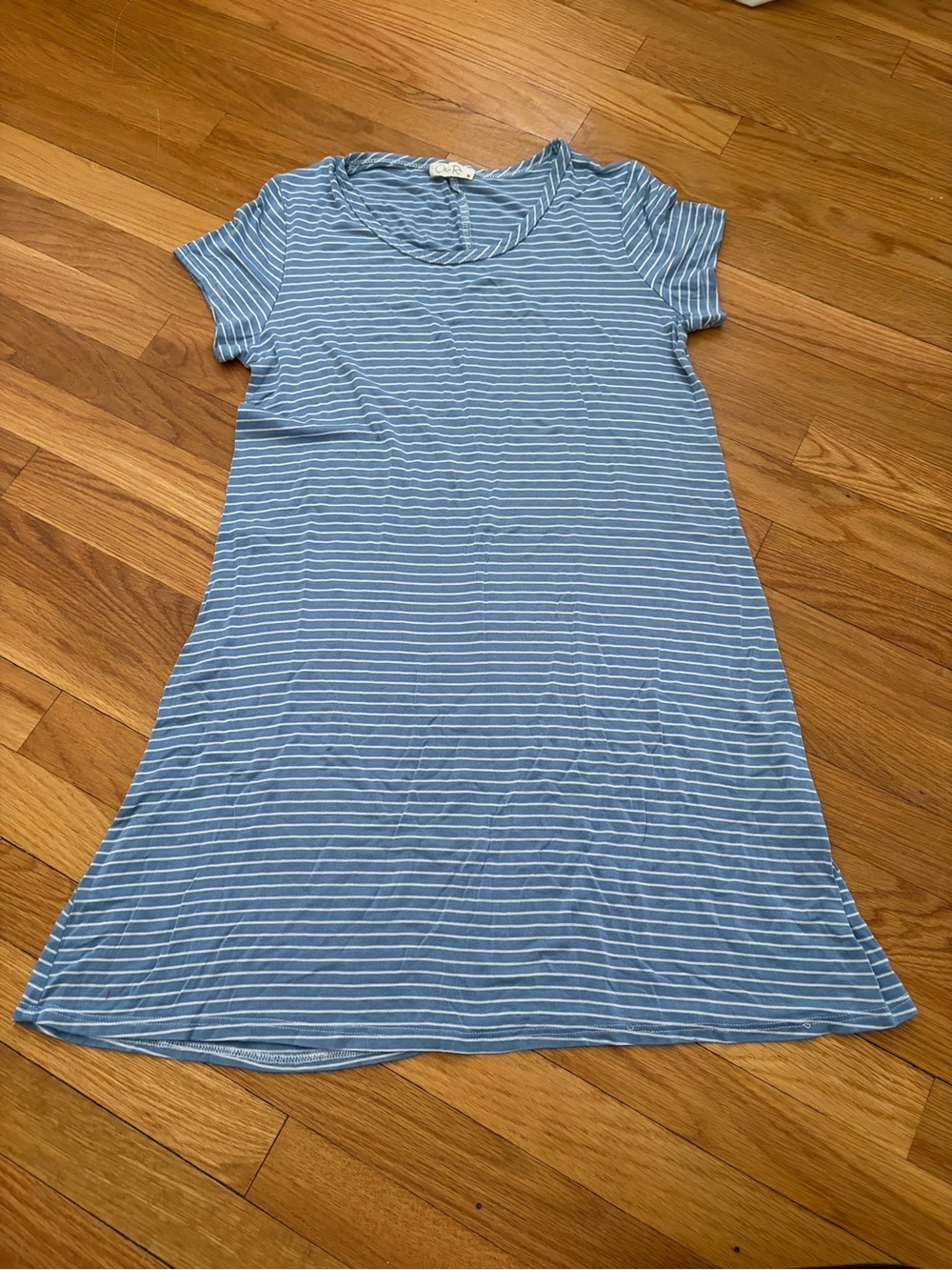 Olivia Rae Blue and White Striped Tee